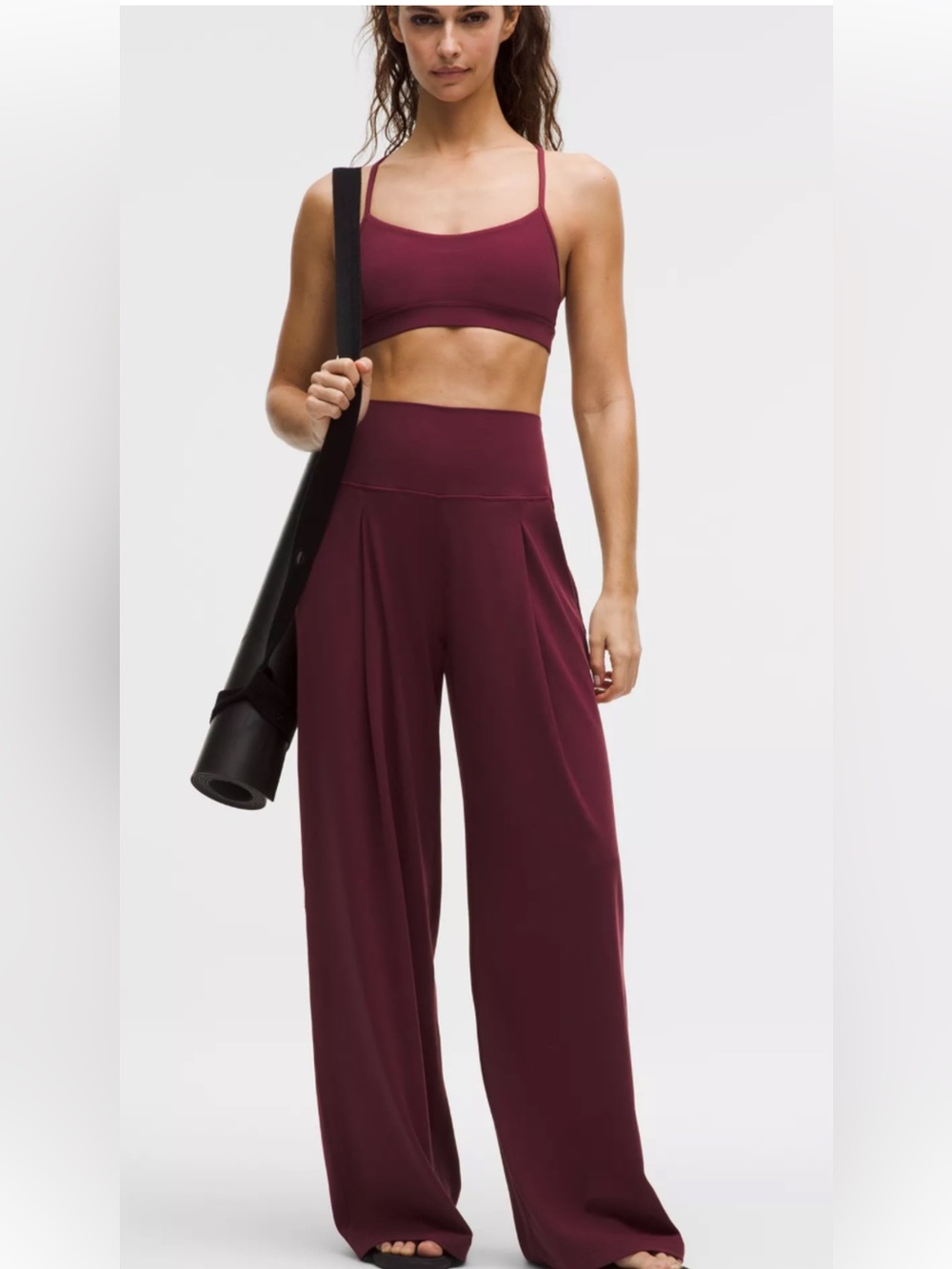 GG. Lululemon $148 Align Palazzo Pant Burgsndy Bay size 14 NWOT